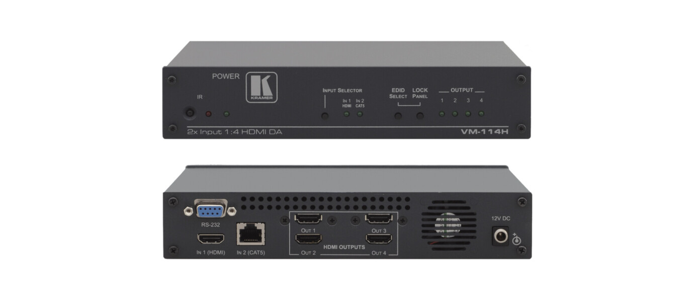 Kramer VM-114H 2x1:4 HDMI/Twisted Pair Switcher & HDMI Verteilverstärker