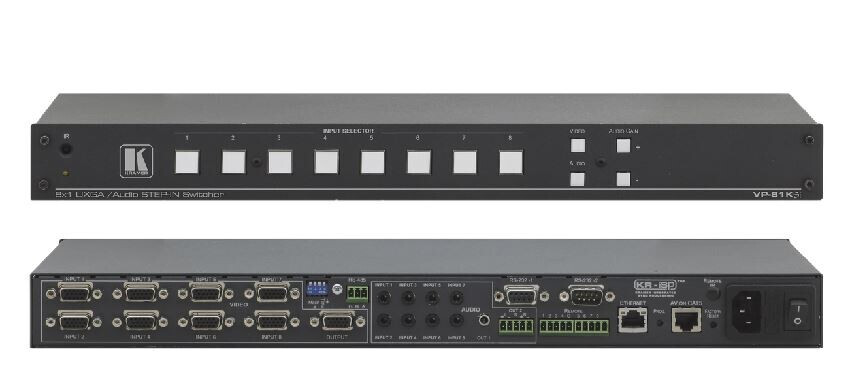 Kramer 8x1 Step-In Umschalter für Computergrafik-Video und Stereo-Audio