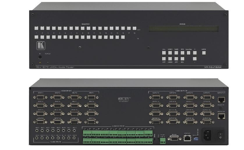 Kramer VP-16x18AK 16x18 Matrixschalter für Computergrafik und unsymmetrisches Stereo-Audio