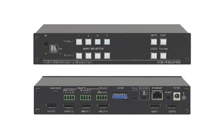 Kramer VS-42UHD 4x2 4K60 4:2:0 HDMI Automatic Matrix Switcher