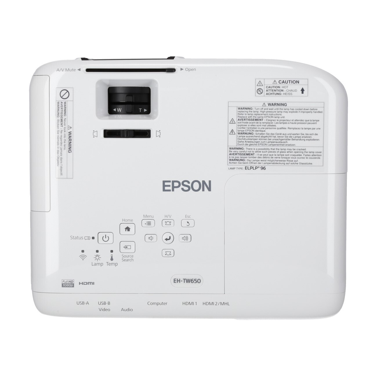 Vorschau: Epson EH-TW650 Heimkino Beamer mit 3100 ANSI-Lumen und Full-HD