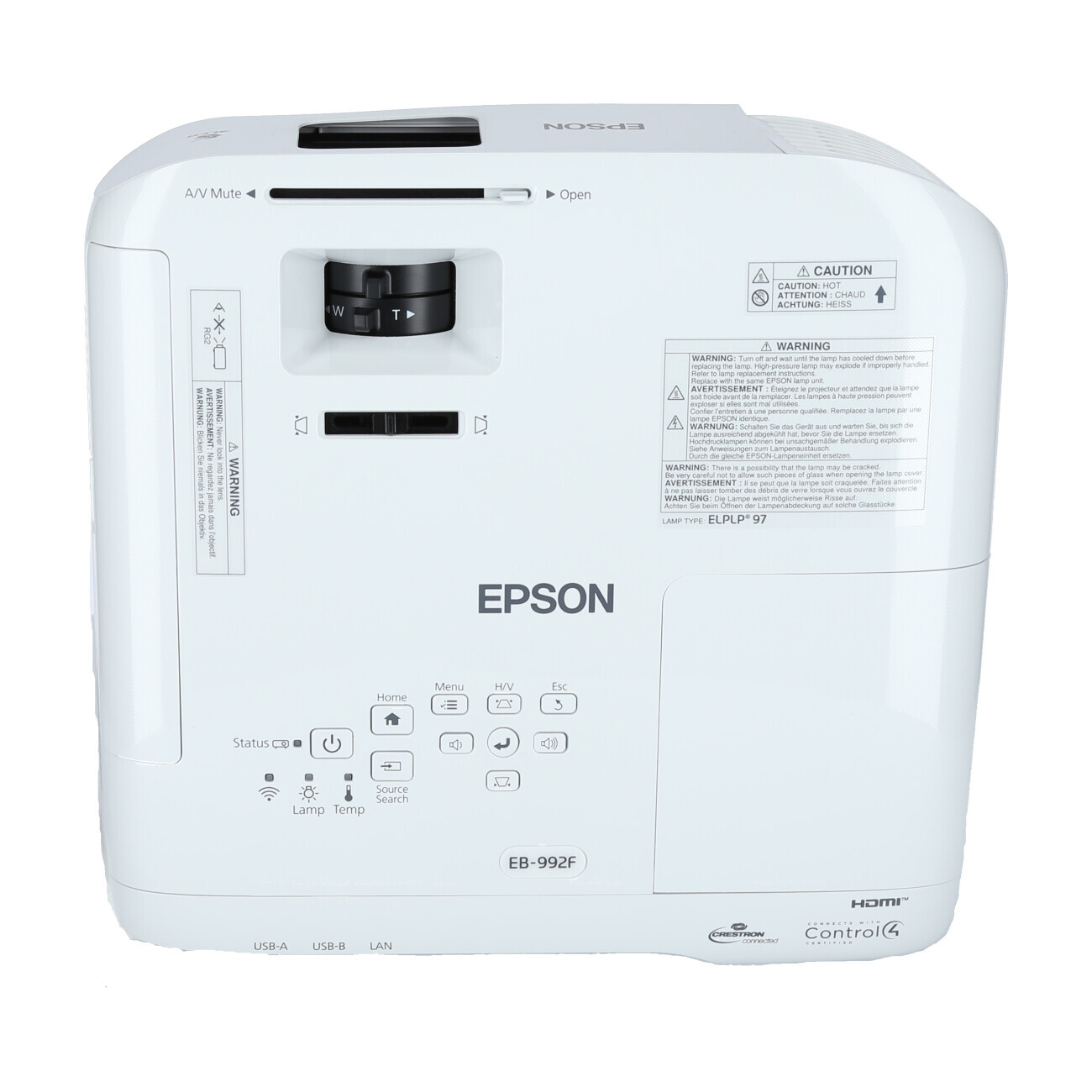 Vorschau: Epson EB-992F Businessbeamer mit 4000 ANSI-Lumen und Full-HD Auflösung