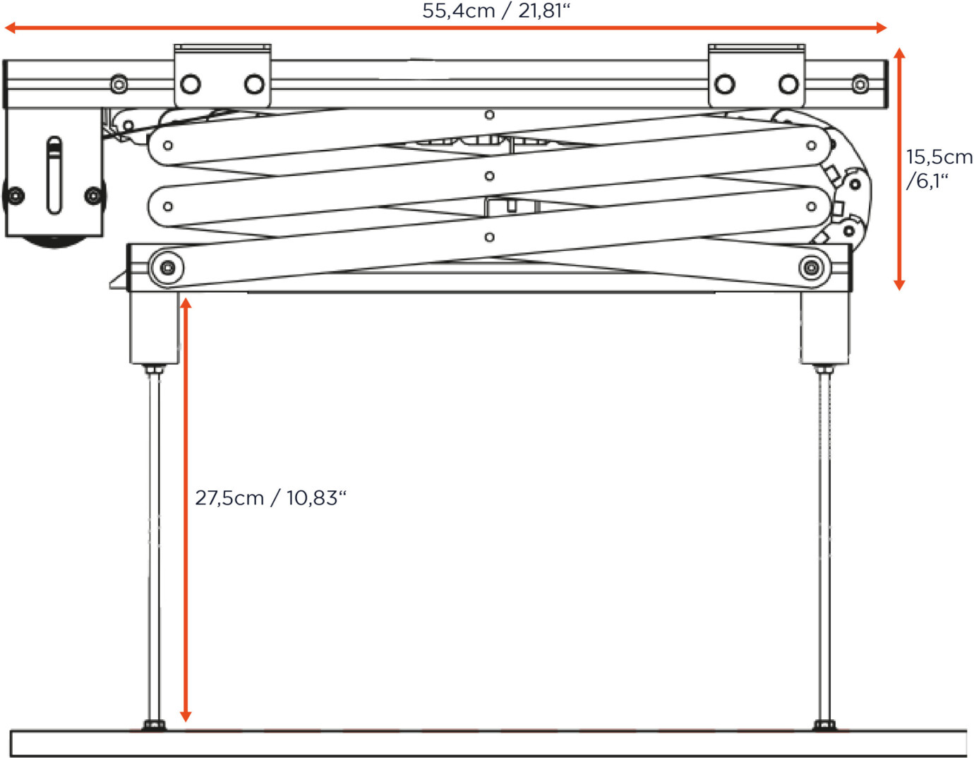 Vorschau: celexon Beamer Deckenlift PL2000 - max. ausfahrbar bis 196 cm - 15kg Traglast - Demo