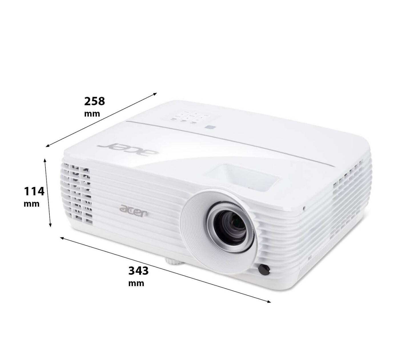 Vorschau: Acer P1650 Business Beamer mit 3500 ANSI-Lumen und WUXGA Auflösung