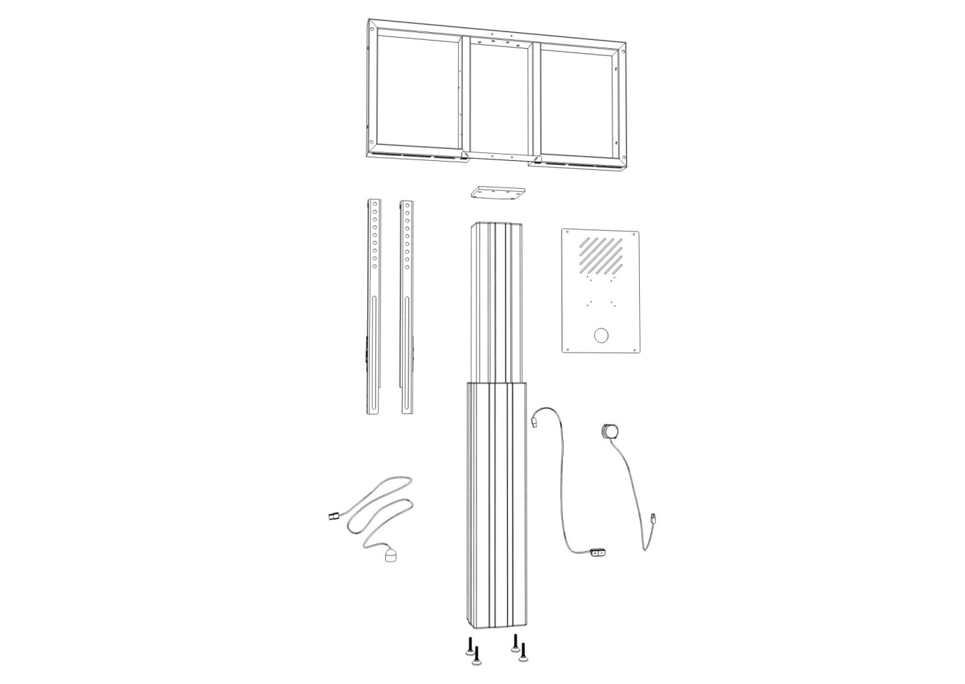 Vorschau: celexon Expert elektrisch höhenverstellbarer Display-Ständer Adjust-4286WB mit Wandbefestigung - 70c