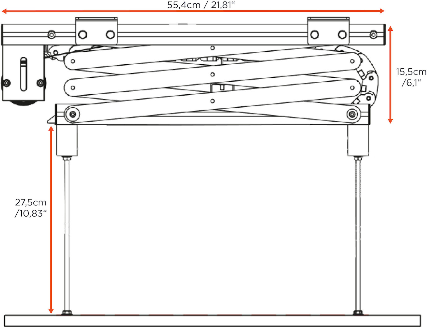 Vorschau: celexon Beamer Deckenlift PL1000 - max. ausfahrbar bis 96 cm - 15kg Traglast - Demo