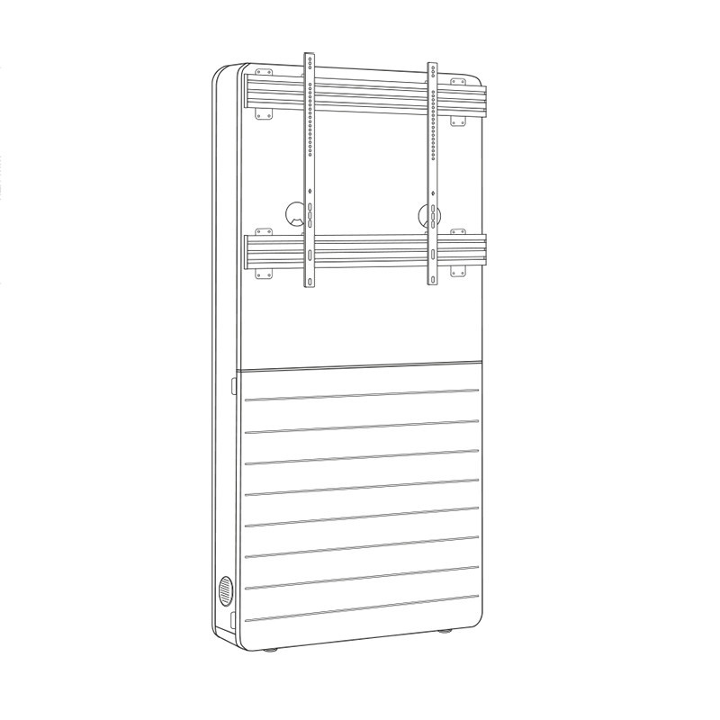 Vorschau: Hagor CON-Line® Big W 75 - 98" Medienstele, Boden-Wand Montage