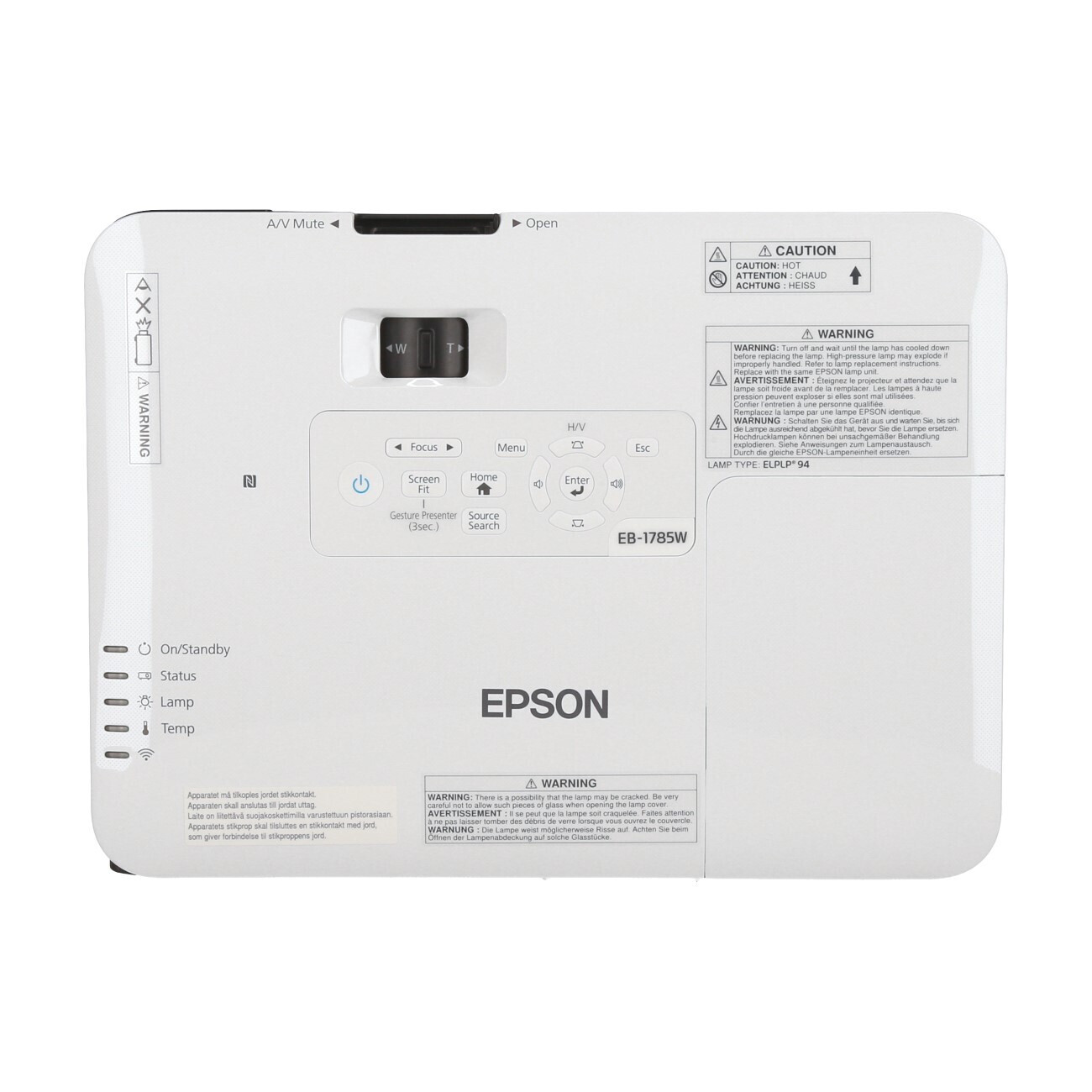 Vorschau: Epson EB-1785W Mobiler Beamer mit 3200 ANSI-Lumen und WXGA Auflösung