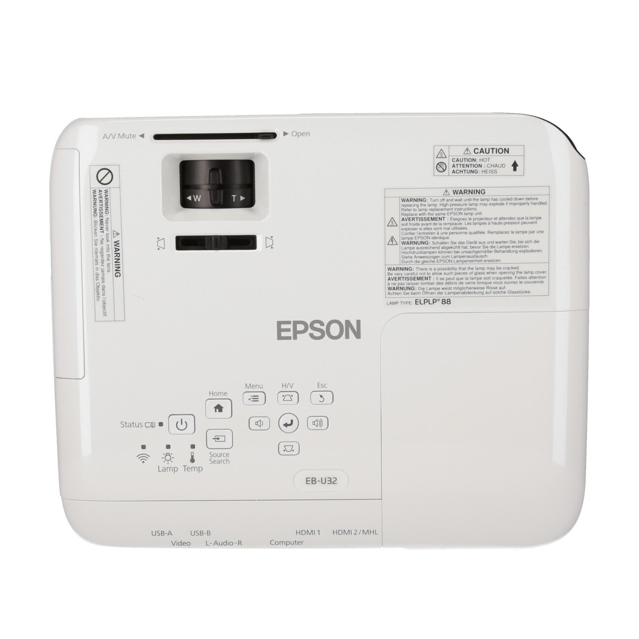 Vorschau: Epson EB-U32 Business Beamer mit 3200 ANSI-Lumen und WUXGA Auflösung