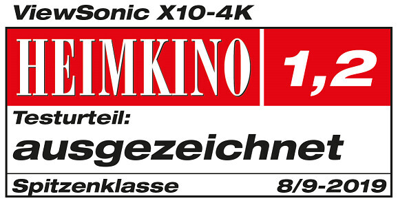 ViewSonic X10-4K Kurzdistanzbeamer mit 2400 ANSI-Lumen und 3840x2160