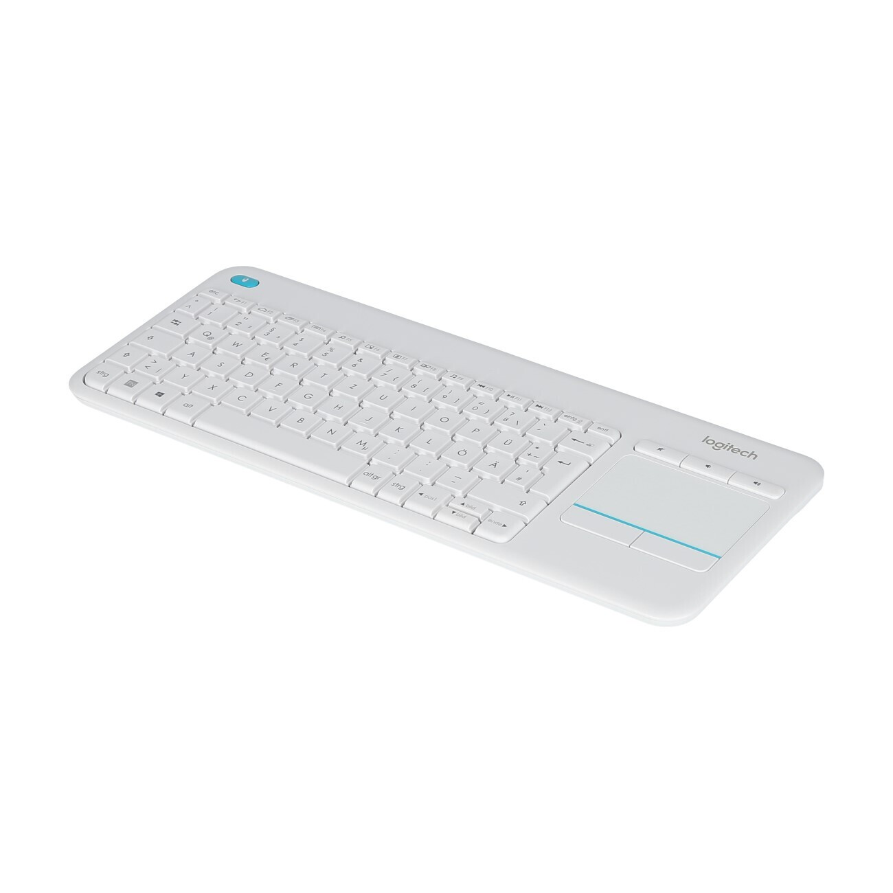 Logitech K400 Plus Tastatur, kabellos, weiß