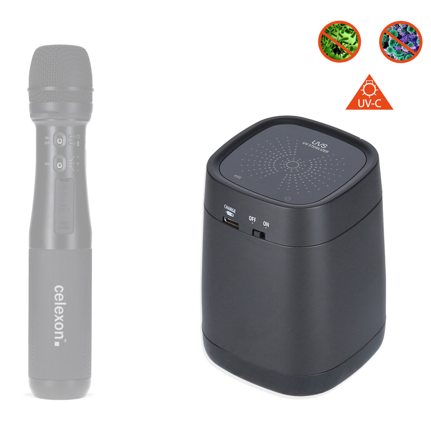 Vorschau: celexon Microfone UV Sterilizer Professional - sichere und zuverlässige Mikrofon-Reinigung per UV-C