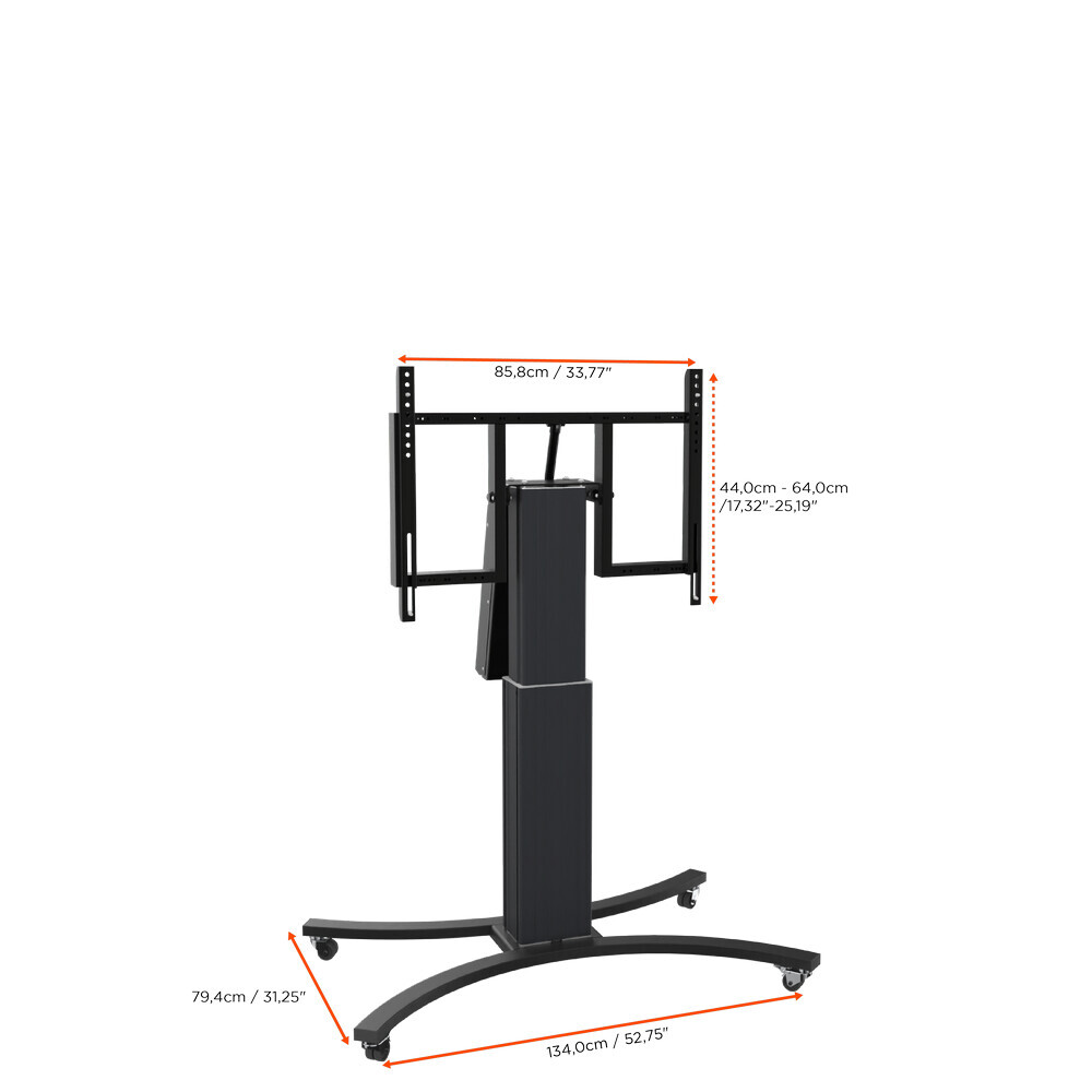 Vorschau: celexon Expert elektrisch höhenverstellbarer Display-Rollwagen Adjust-V4286B mit Kippfunktion - 50cm