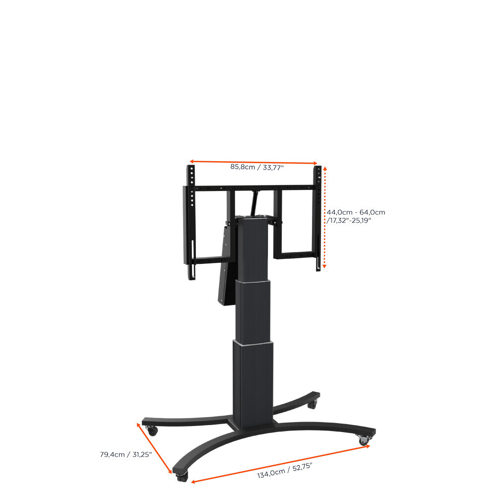 Vorschau: celexon Expert elektrisch höhenverstellbarer Display-Rollwagen Adjust-V4275B mit Kippfunktion - 70cm