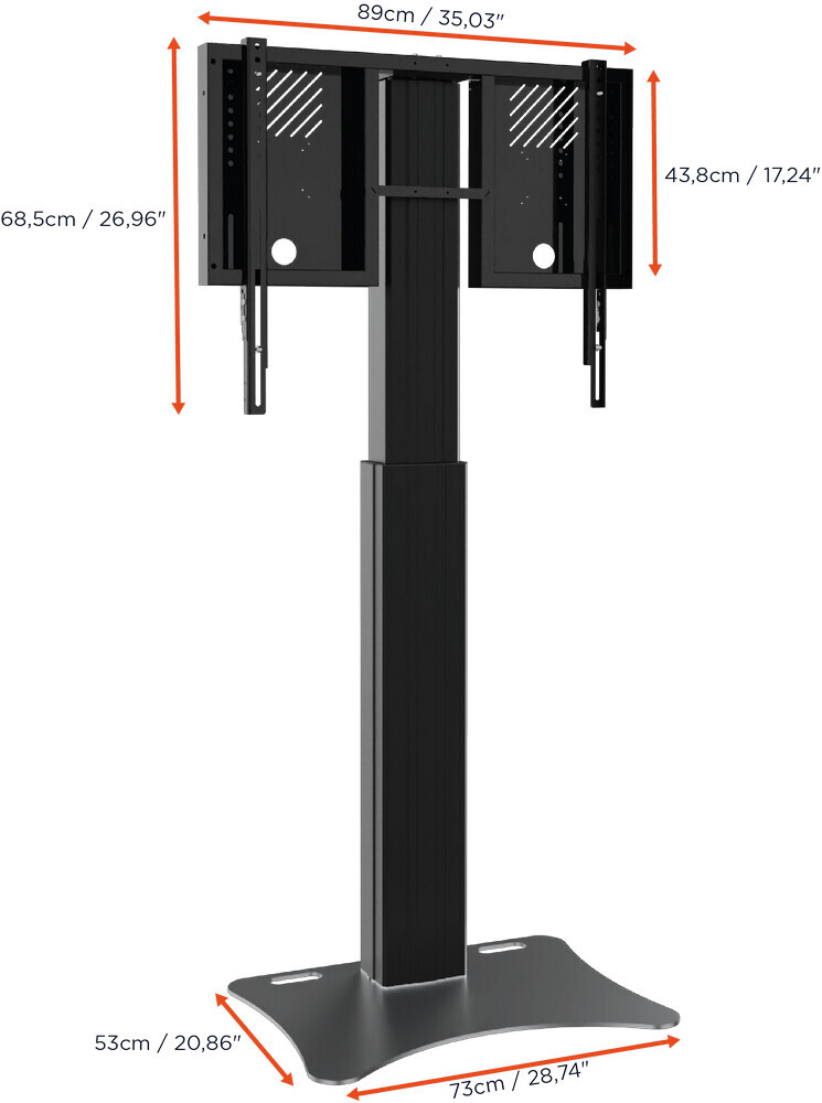 Vorschau: celexon Expert elektrisch höhenverstellbarer Display-Ständer Adjust-4286PB - 70cm