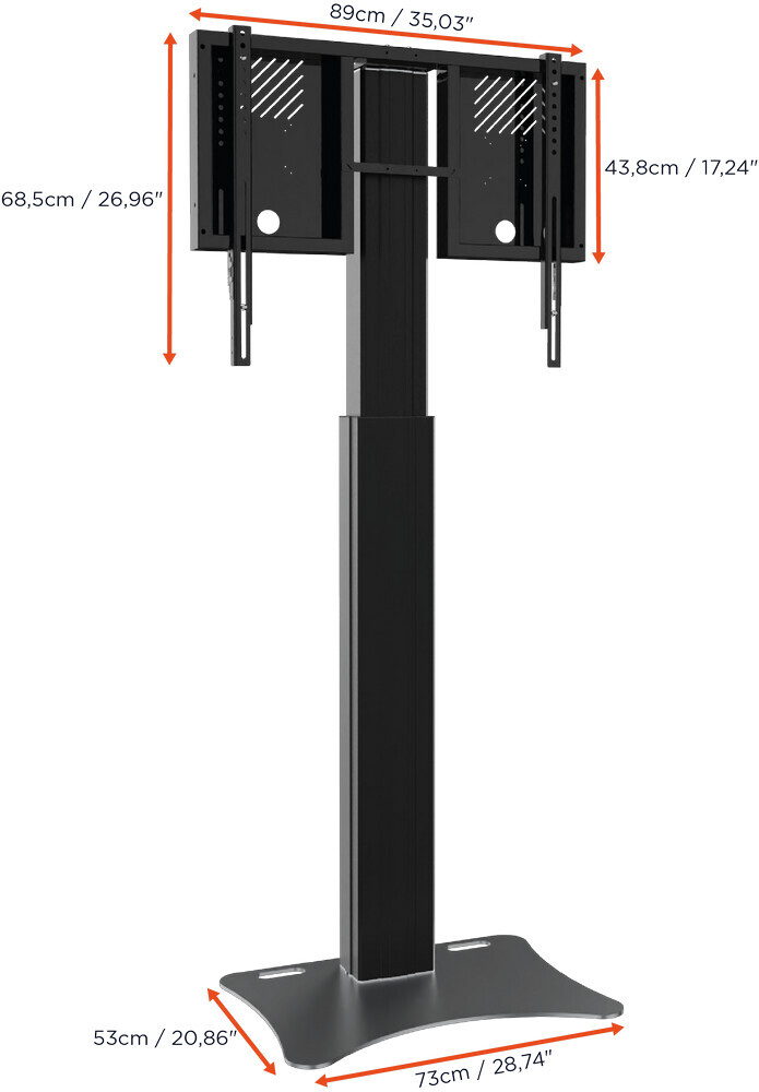 Vorschau: celexon Expert elektrisch höhenverstellbarer Display-Ständer Adjust-4286PB - 90cm