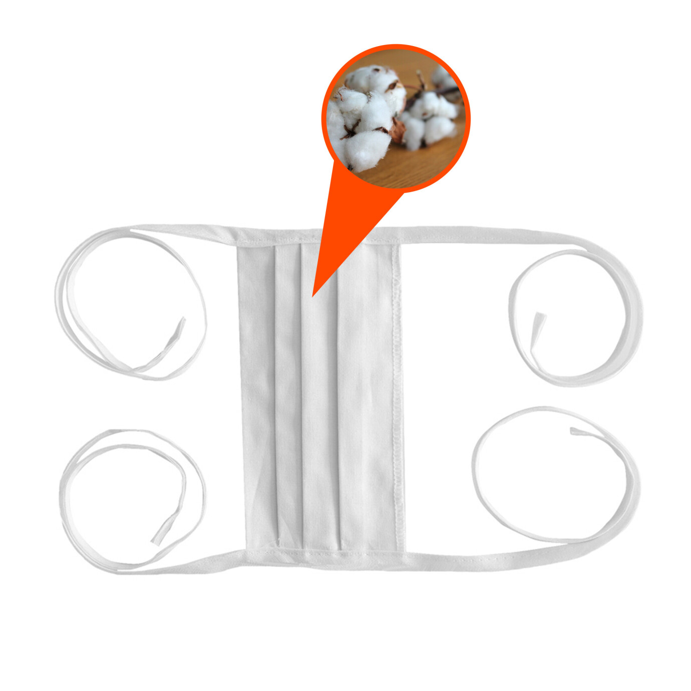 5er Pack - celexon Behelfs- Mund- und Nasenmaske Premium 100% Baumwolle mehrlagig ÖkoTex100