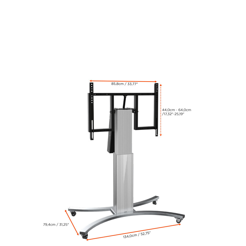 Vorschau: celexon Expert elektrisch höhenverstellbarer Display-Rollwagen Adjust-V4286S mit Kippfunktion - 50cm