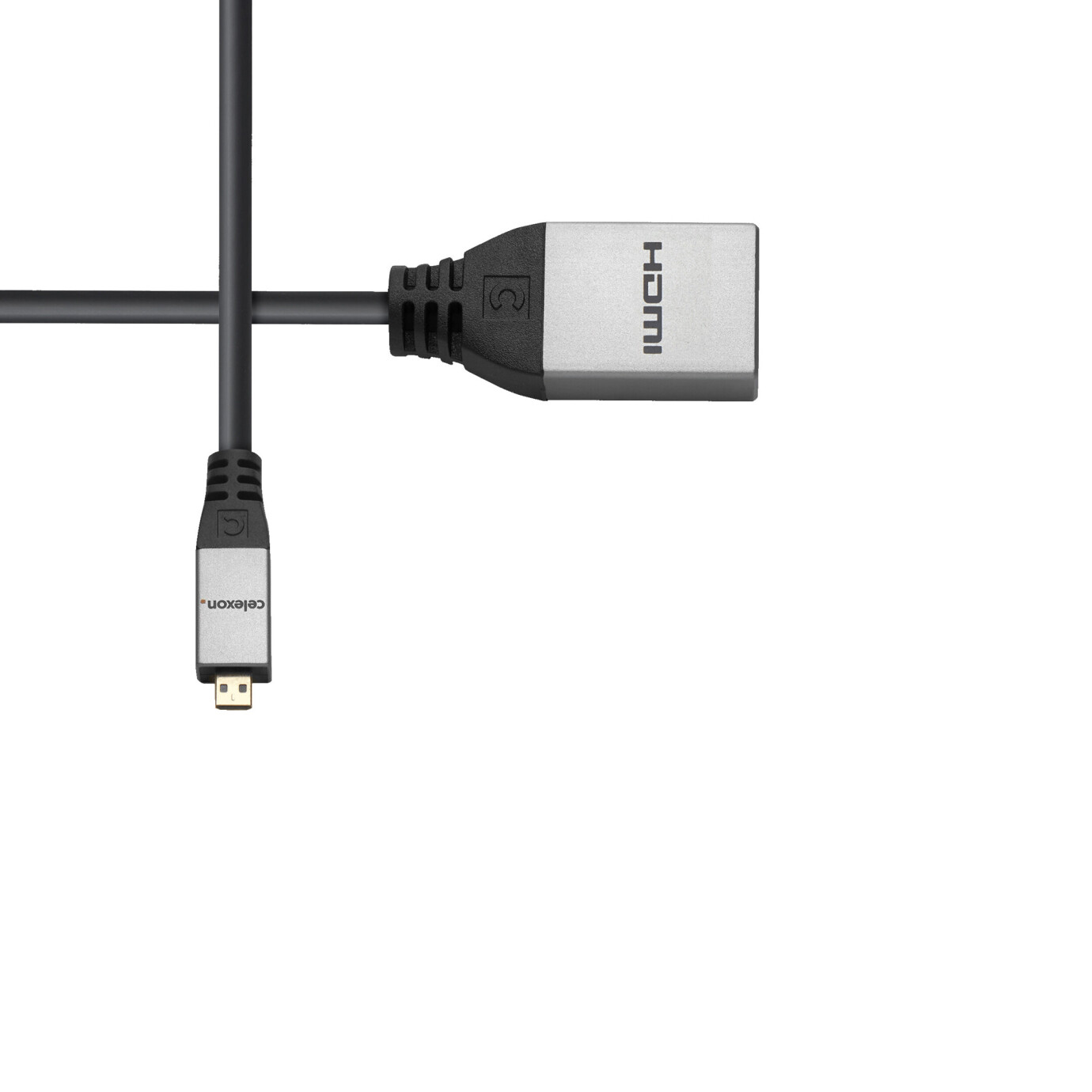 Vorschau: celexon Micro HDMI auf HDMI M/F Adapter mit Ethernet - 2.0a/b 4K 0,25m - Professional Line