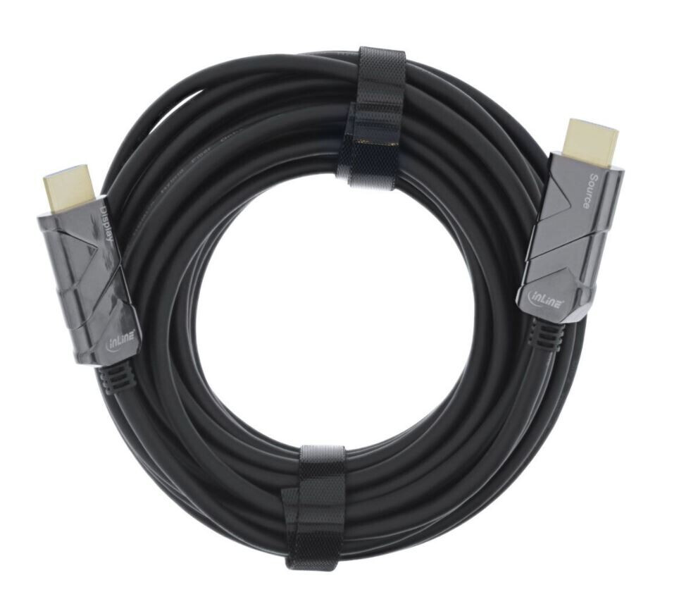 Vorschau: InLine HDMI AOC Kabel, Ultra High Speed HDMI Kabel, 8K4K, schwarz, 10m