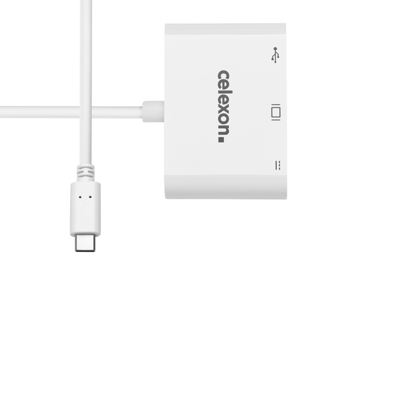 Vorschau: celexon USB-C zu HDMI - USB-A - USB-C Multiport Adapter, weiß