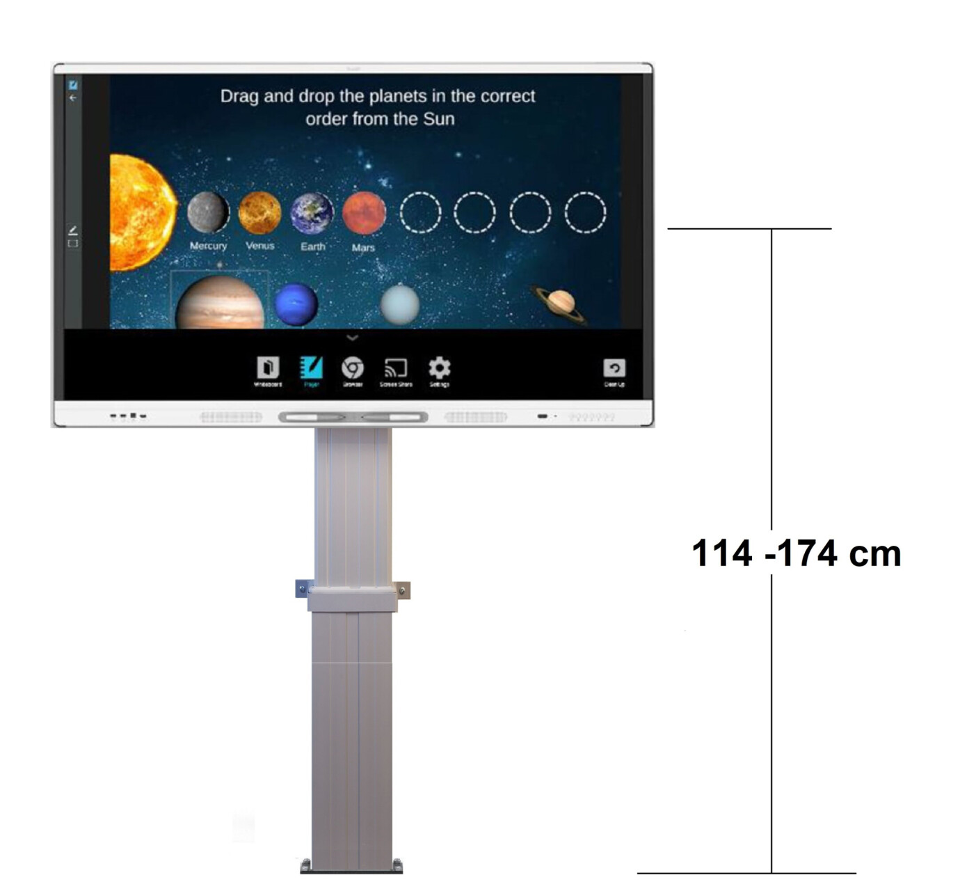 Vorschau: ErgoXS EBT4100XL – ErgoFrame Einzelsaüle Wand- und Boden Liftsystem XL