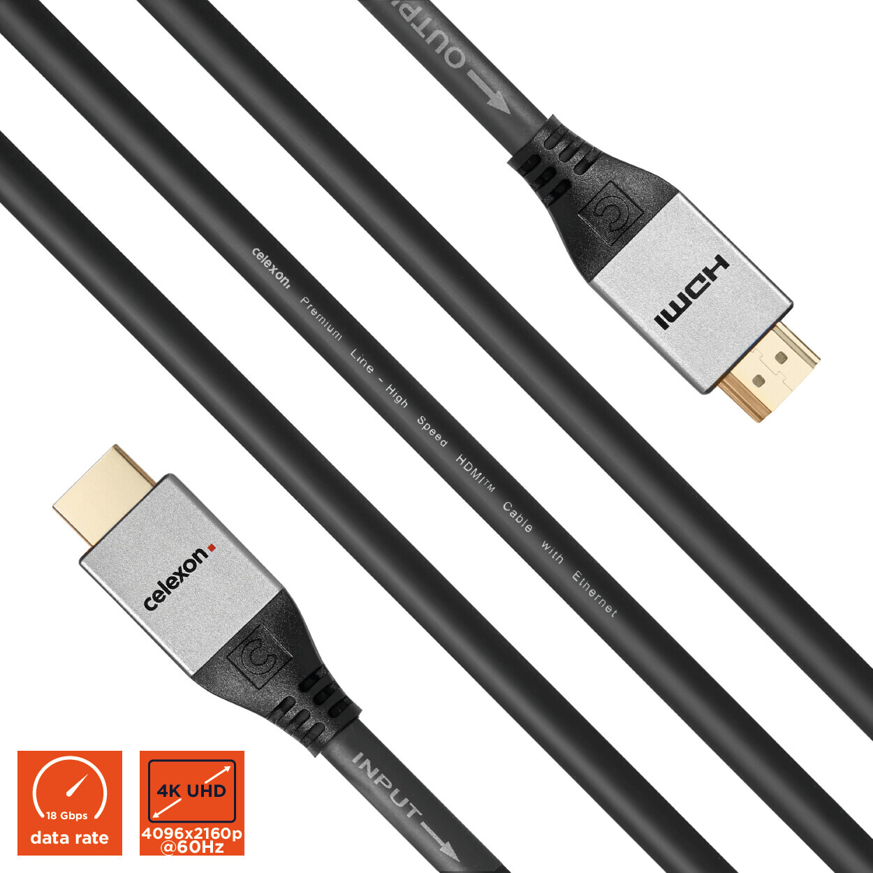 Vorschau: celexon aktives HDMI Kabel mit Ethernet - 2.0a/b 4K 20,0m - Professional Line - Demo