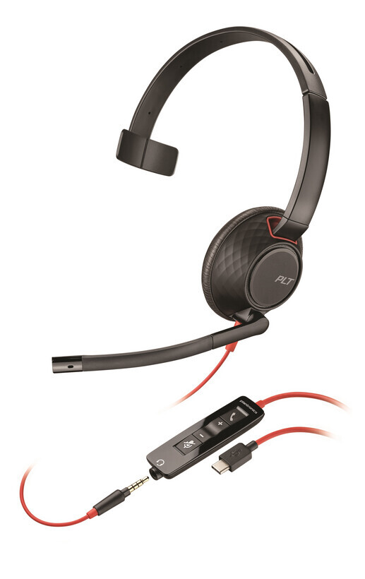 Vorschau: Poly Blackwire 5210, C5210 USB-C - Schnurgebundenes Mono-Headset mit USB-C