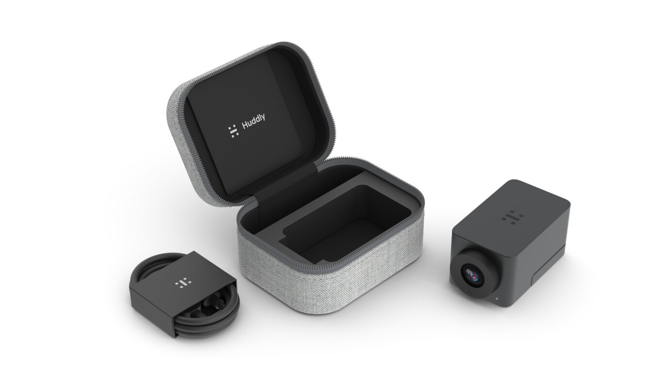 Vorschau: Huddly One Konferenzkamera, Work form Anywhere Kit inkl. Travel Casem 0,6 + 2m Kabel, 12 MP, 30fps,