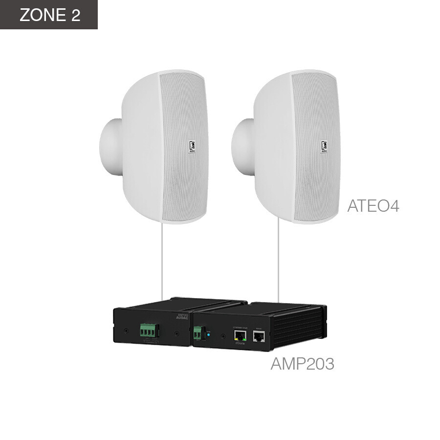 Vorschau: Audac MENTO4.8/W Aufbaulautsprecher-Set, weiß