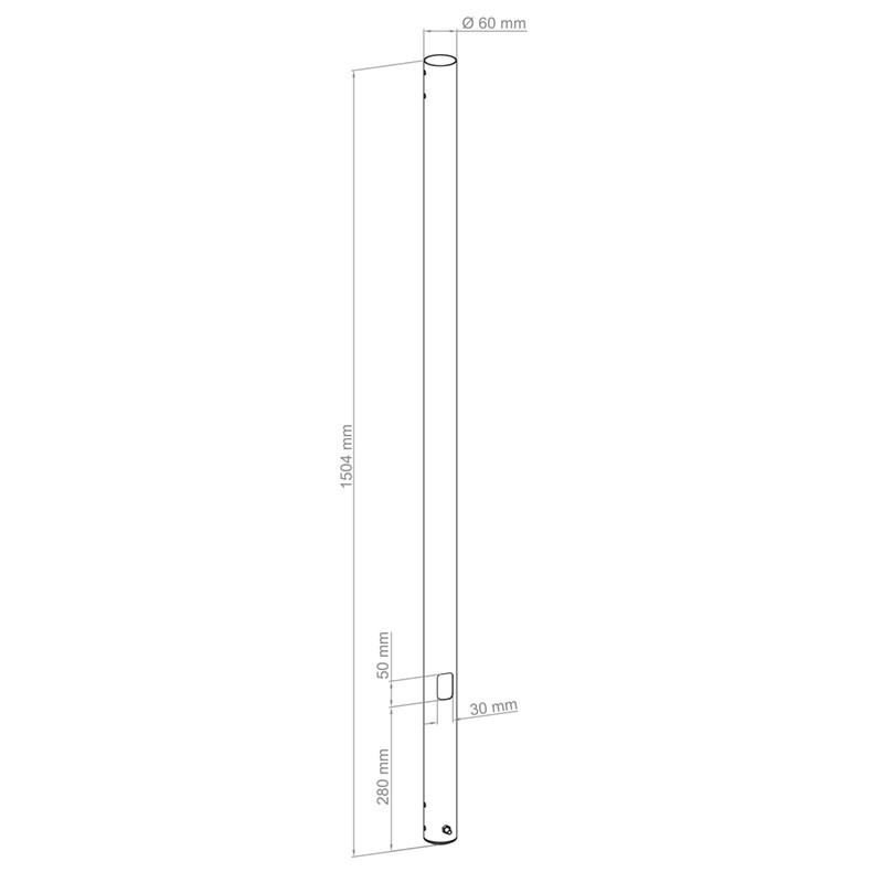 Vorschau: Hagor CPS Pole 1500mm, gerades Rohr