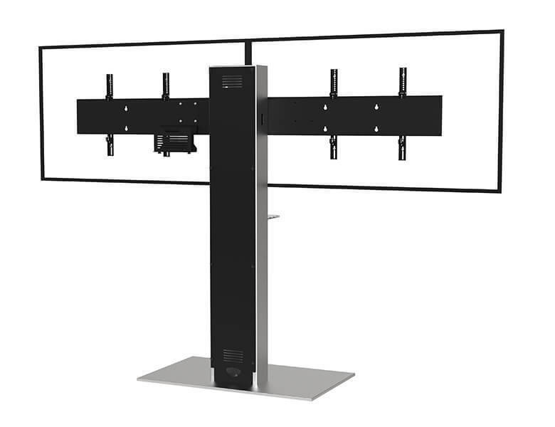 Vorschau: AXEOS XENON - Dual-Bildschirm (DB) Bildschirmständer für 2x 52 bis 65" Bildschirme