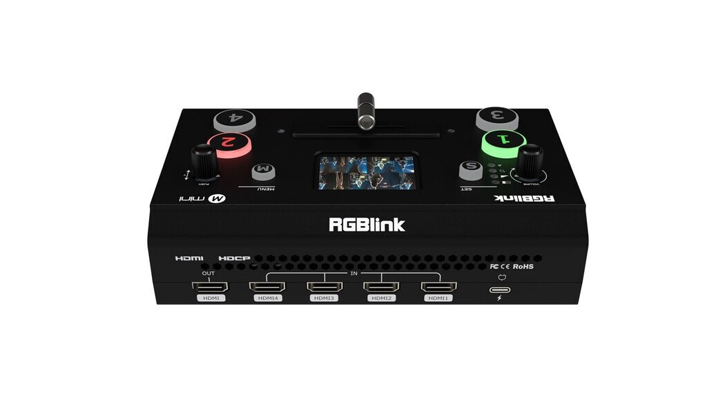 Vorschau: RGBLink Mini V2 -Multiformat HDMI Live-Streaming Video Mischer