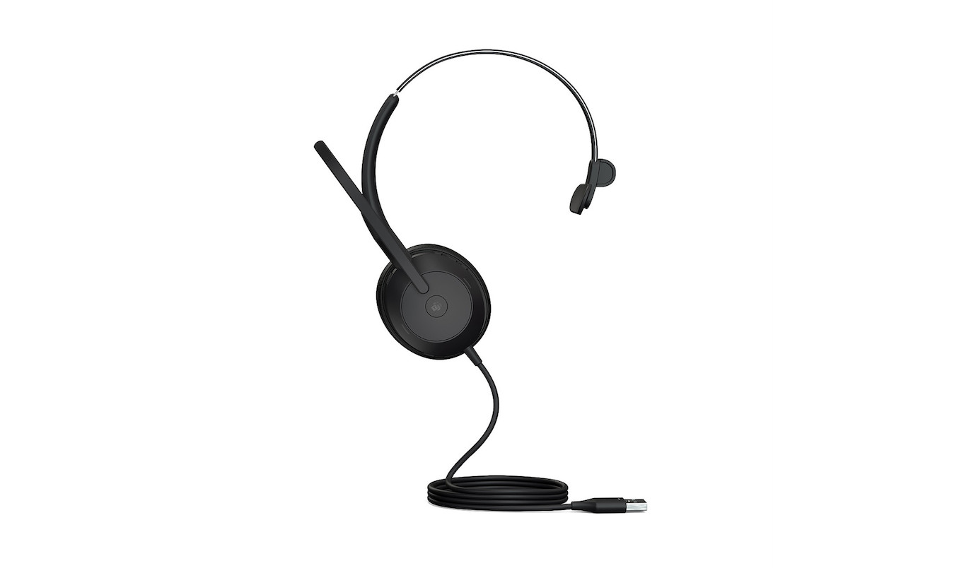 Vorschau: Jabra Evolve2 50 Link380a MS Mono – schnurgebundenes Mono Headset mit USB-A zertifiziert für Microso