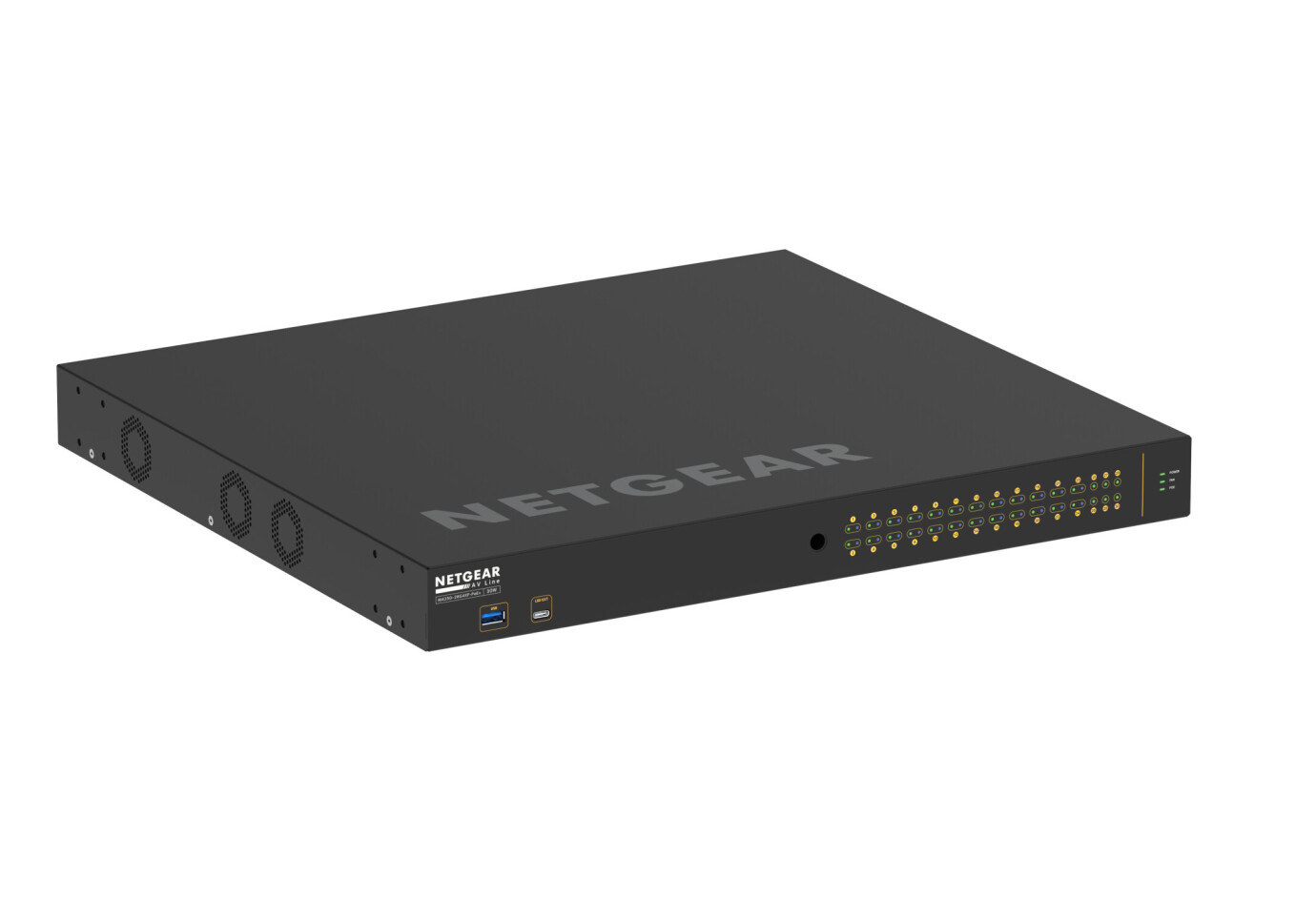 Vorschau: Netgear AV Line Managed Switch 24x 1G PoE+ 300W, 2x 1G und 4x SFP M4250-26G4F-PoE+