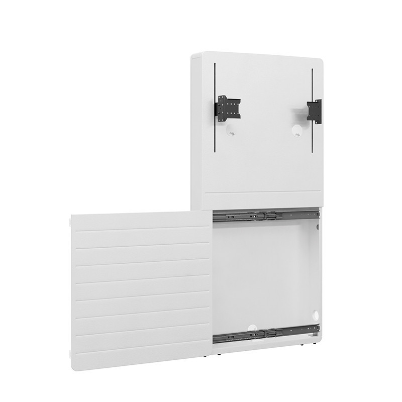 Vorschau: Hagor CON-Line® Big W Lift 75 - 98" Medienstele, Boden-Wand Montage, elektrisch höhenverstellbar