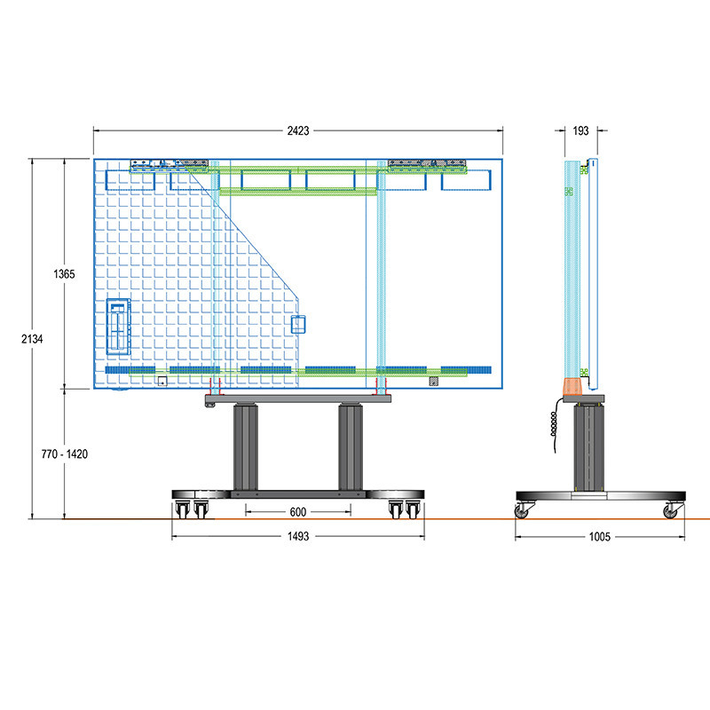 Vorschau: Hagor mobiles LED-Liftsystem mit motorischer Höhenverstellbarkeit- passend für Samsung IAB 110"