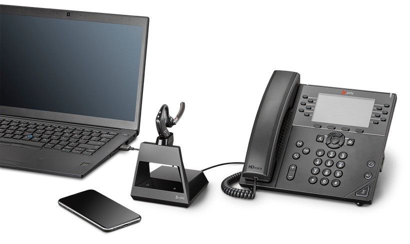 Vorschau: Poly Voyager 5200 Office Bluetooth Mono Headset für Tischtelefon, Mobiltelefon und PC mit USB-A