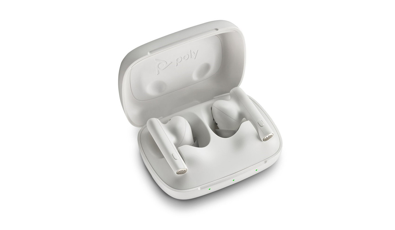 Vorschau: Poly Voyager Free 60 UC USB-C Earbuds mit Ladecase, weiß