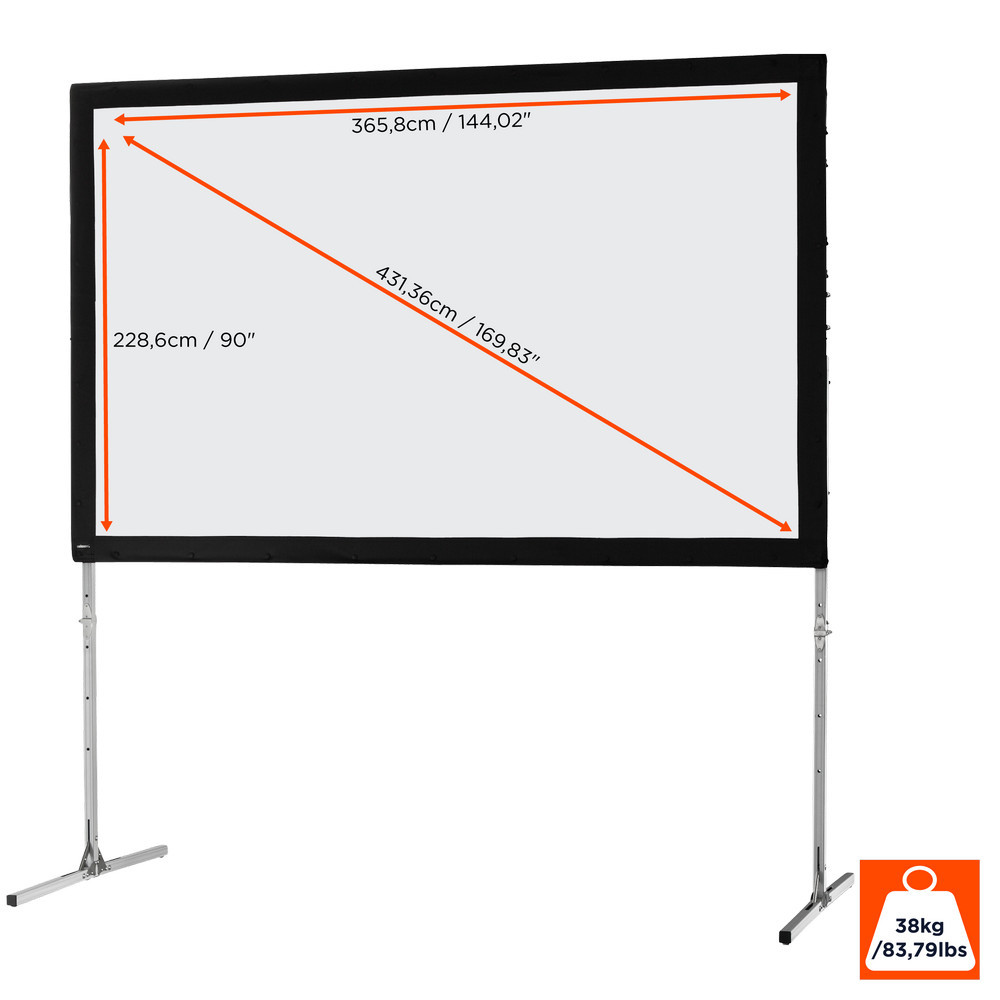 Vorschau: celexon Faltrahmen Leinwand Mobil Expert 366 x 229 cm, Frontprojektion - Demo