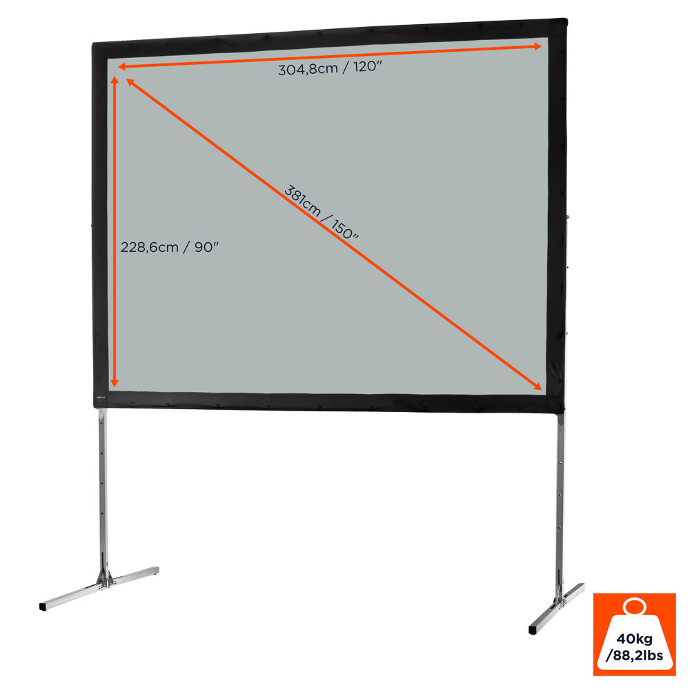 Vorschau: celexon Faltrahmen Leinwand Mobil Expert 305 x 229cm, Rückprojektion - Demo