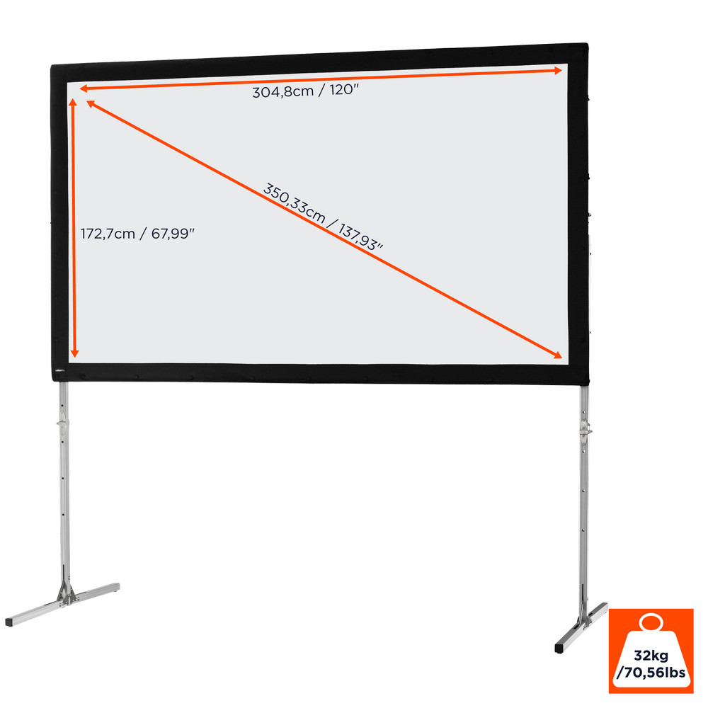 Vorschau: celexon Faltrahmen Leinwand Mobil Expert 305 x 172cm, Frontprojektion - Demo