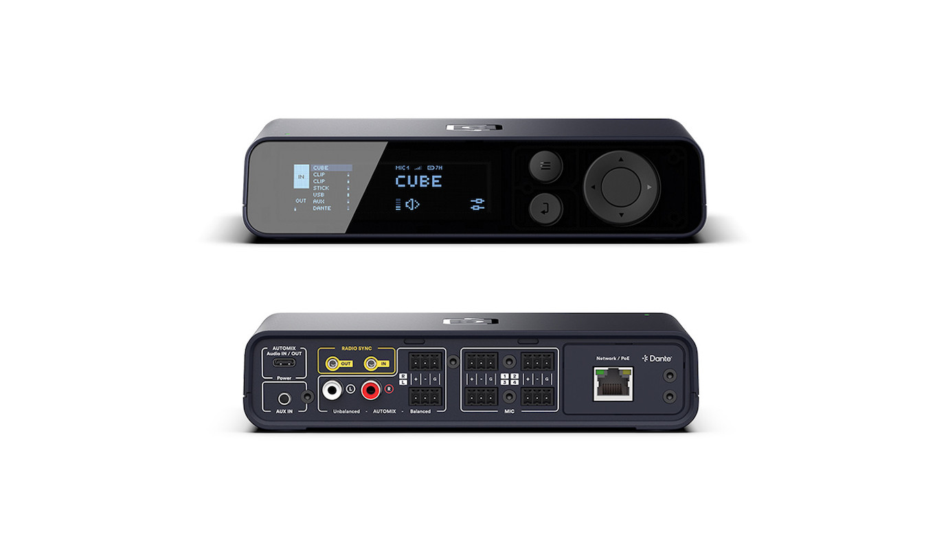 Vorschau: Catchbox Plus System mit 4 Channel Hub Receiver + Dante®️, 2 Cubes inkl. Ladegeräte - Standardfarbe