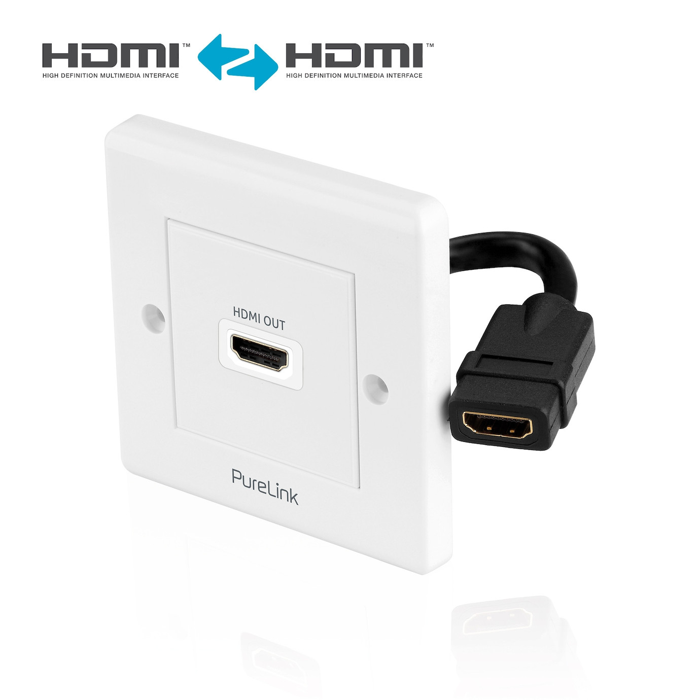 Vorschau: Purelink PI100 4K Premium High Speed HDMI Anschlussdose 1-fach