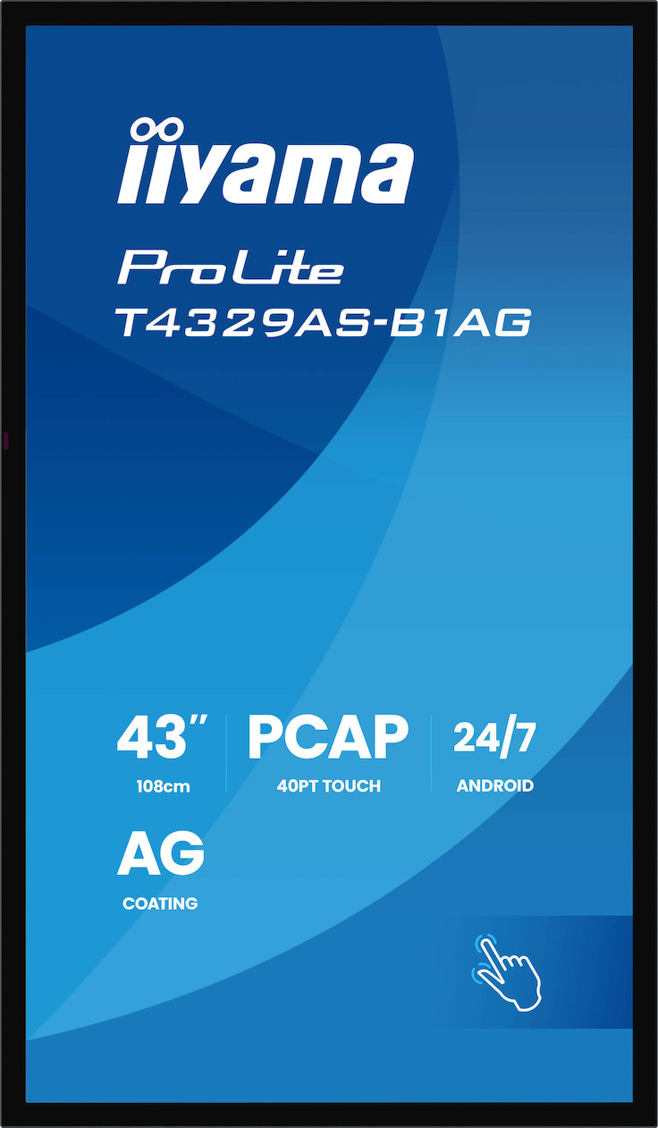 Vorschau: iiyama ProLite T4329AS-B1AG interaktives 43" All-in-One PCAP-Display für intelligente Räume für die