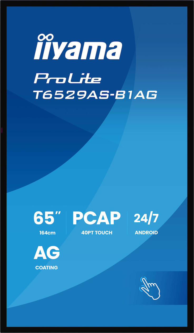 Vorschau: iiyama ProLite T6529AS-B1AG Interaktives 65" All-in-One-PCAP-Display für intelligente Räume für die