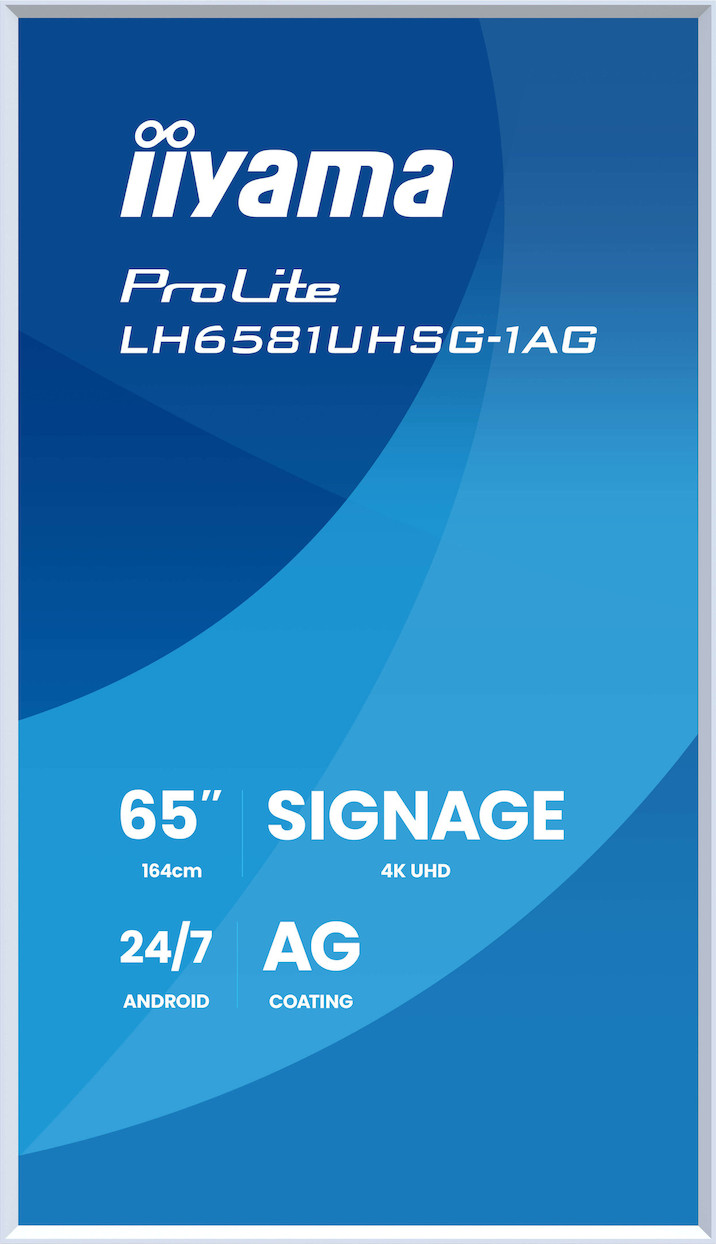 Vorschau: iiyama ProLite LH6581UHSG-1AG 65" 4K UHD Digital Signage-Display mit abnehmbaren Rahmen