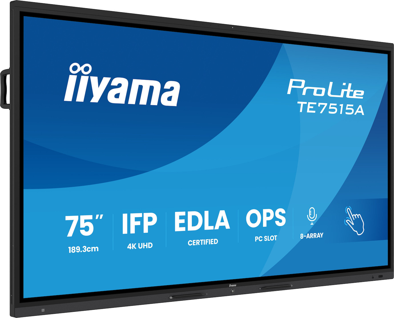 Vorschau: iiyama ProLite TE7515A-B1AG 75" 4K UHD Google EDLA-zertifiziertes interaktives Display