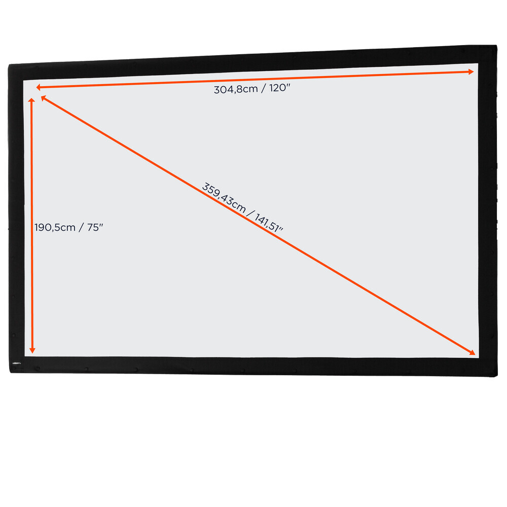 Vorschau: celexon Tuch für Faltrahmen Mobil Expert Frontprojektion - 305 x 190 cm