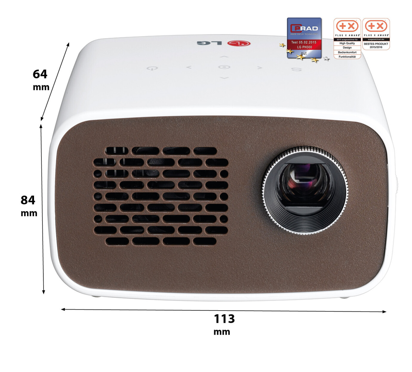 Vorschau: LG PH300 Mini Beamer mit 300 ANSI-Lumen und HD-ready Auflösung